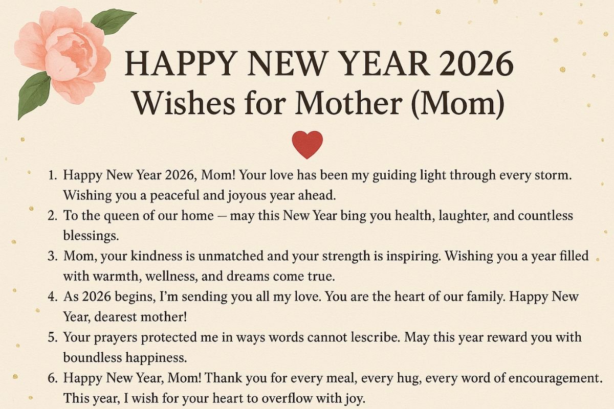 Happy New Year 2026 Wishes for Mother (Mom)